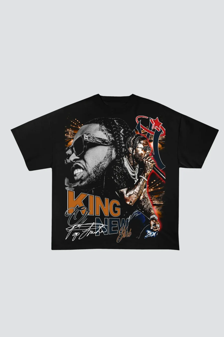 Legget Oversized T-Shirt - Pop Smoke King of NY